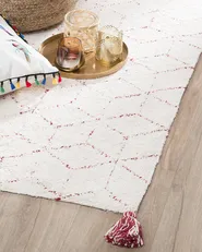 Rug SAKARYA White 80 x 150 cm Cotton_747581