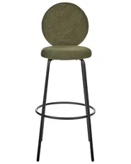 Set of 2 Bar Chairs EMERY Boucle Dark Green_915920