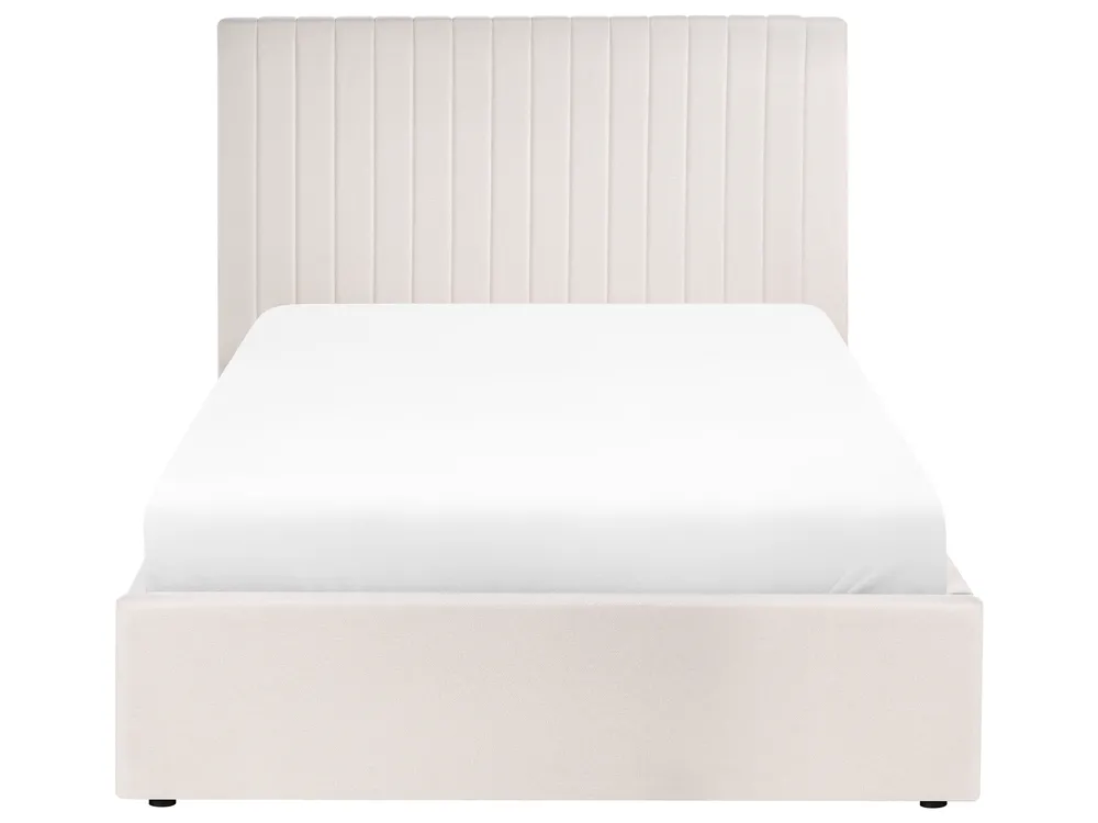 Ottoman Bed VION Fabric Light Beige 120 x 200 cm (EU Small Double)_1062874
