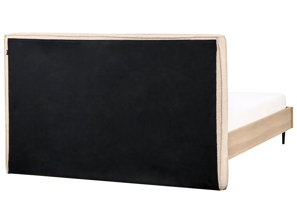 Bett mit Lattenrost Bouclé IZERNORE 160 x 200 cm Beige_971400