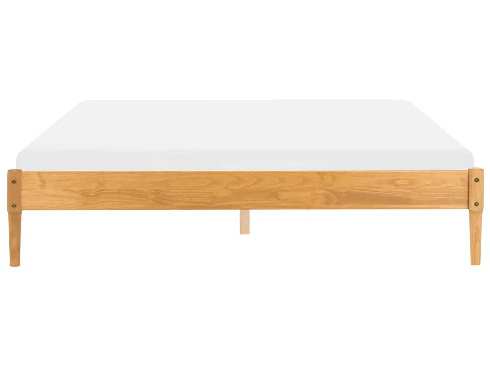 Bed without Headboard Pine Wood VEYRAC 180 x 200 cm (EU Super King) Light Brown_1118792