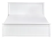 Ottoman Bed LAMBRES Pine Wood White 140 x 200 cm (EU Double)_985610