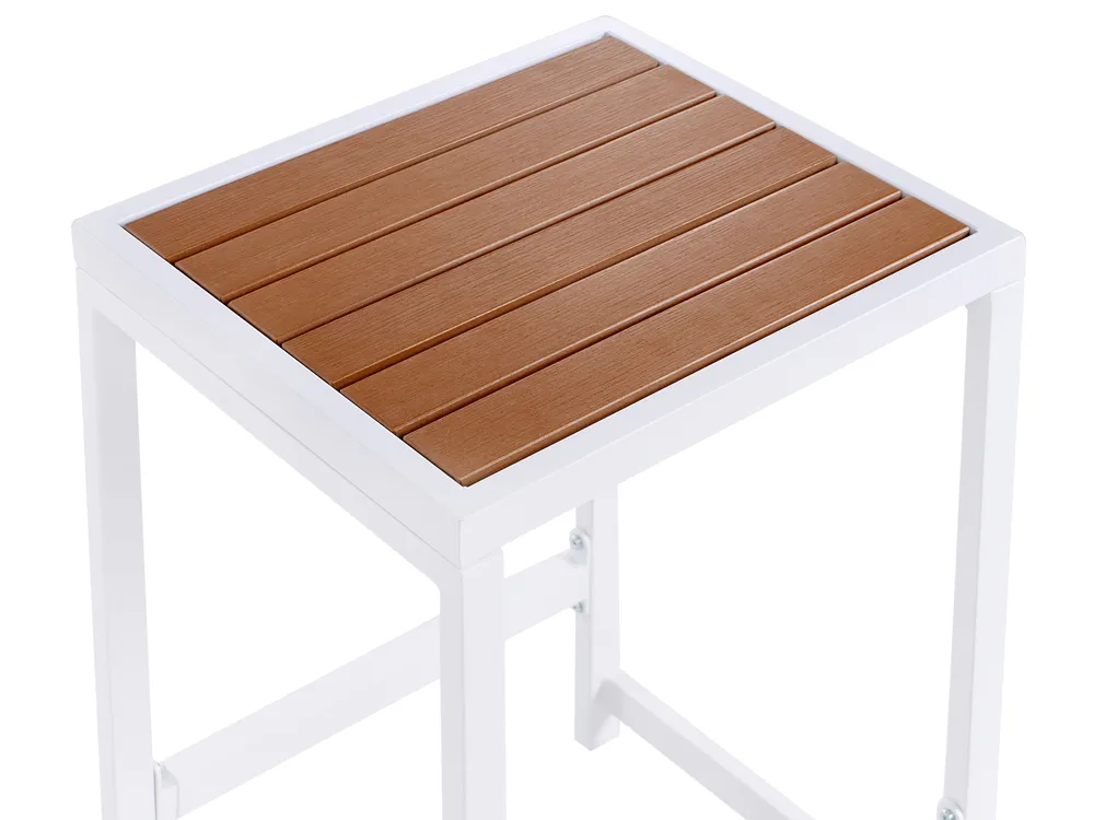 Outdoor-Küche mit Spüle AVETRANA Braun / Weiß Metall_987554