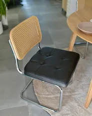 Set of 2 Dining Chairs ETHETE Faux Leather Black_1161750