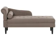 Linksseitige Chaiselongue YVOIRE Stoff Taupe_1040626