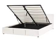 Ottoman Bed BOUSSE Fabric Off-White 140 x 200 cm (EU Double)_1074736