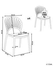 Gartenstuhl 4er Set OSTIA Pastellrosa_825369