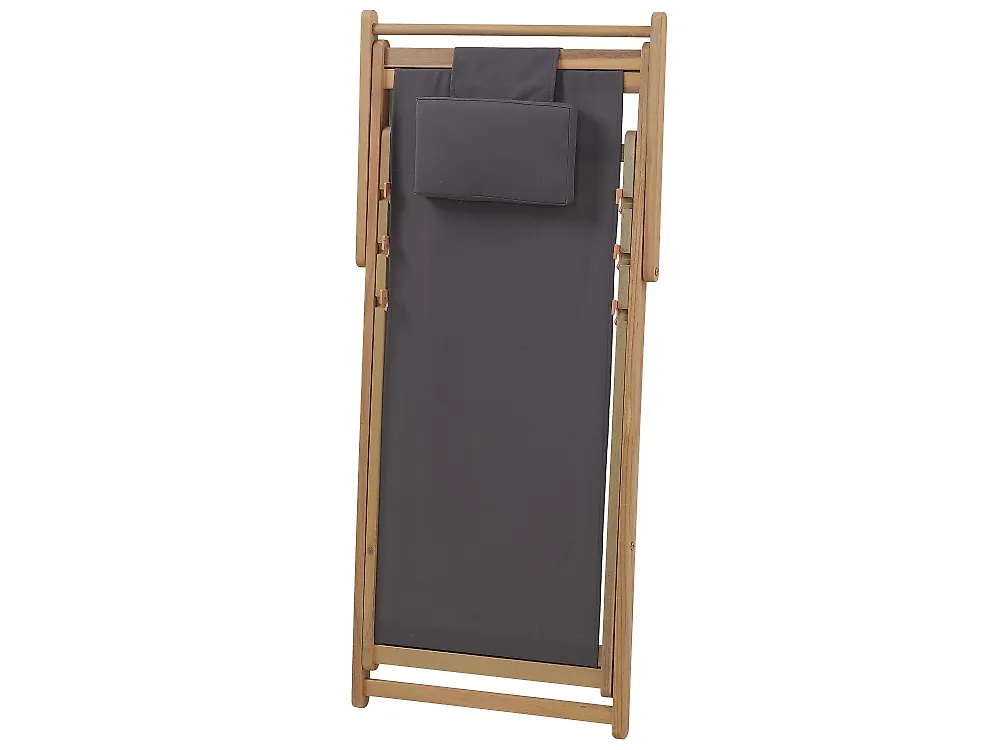 Set of 2 Folding Deck Chairs AVELLINO Acacia Wood Light Brown_1177540