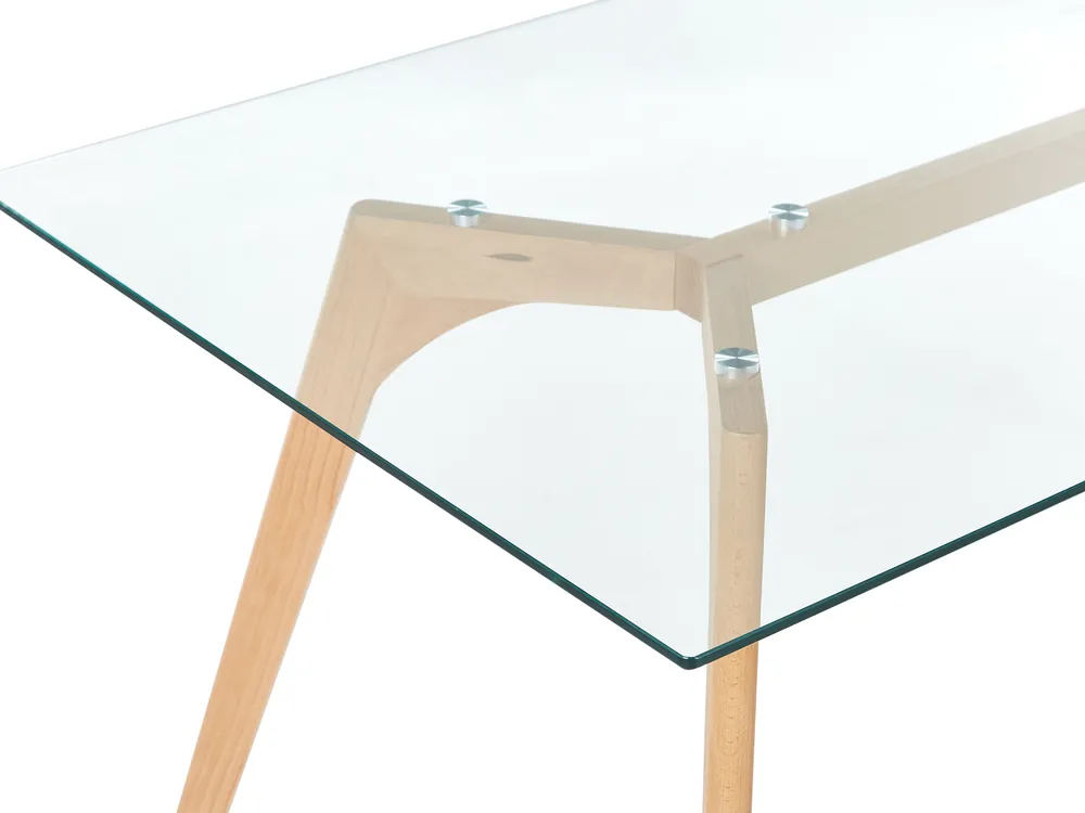 Esstisch HUDSON Transparent 180 cm 90 cm Sicherheitsglas_261756