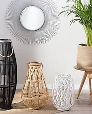 Lantern MAURITIUS 40 cm Willow Wood White_858573