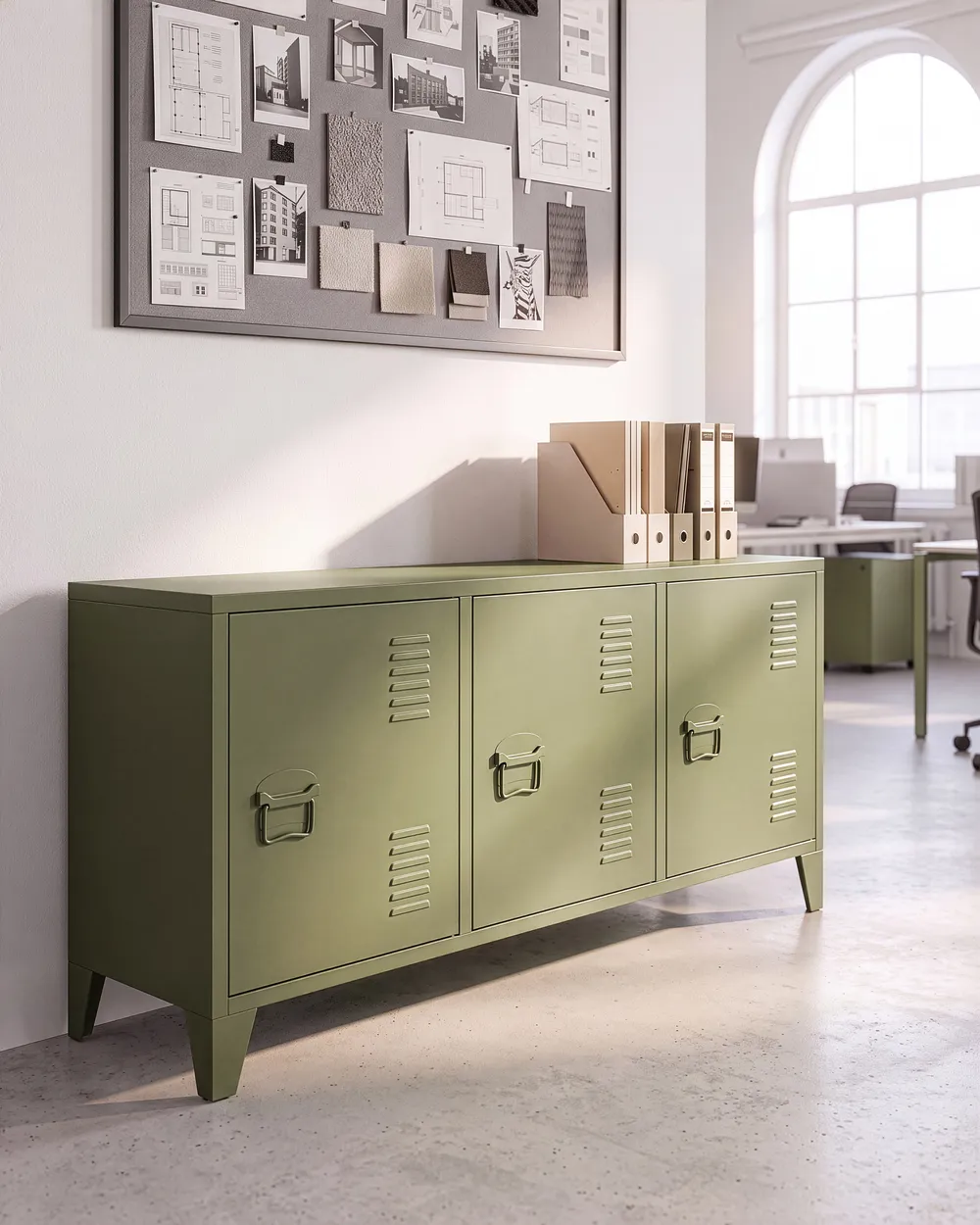 Büroschrank CARDIFF Metall Grün_1114757