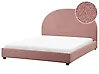 Bed Boucle VAUCLUSE 140 x 200 cm (EU Double) Pastel Pink
