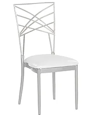 Set of 2 Dining Chairs GIRARD Metal Silver_868141
