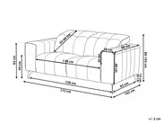 Sofa 2-Sitzer OMMEL Stoff Hellbeige_1036393