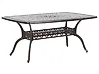 Garden Dining Table LIZZANO 165 cm 102 cm Metal Dark Brown