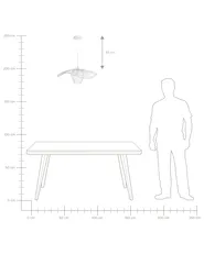 Pendant Lamp LUNGA Metal White_915610