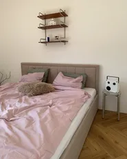 Bett mit Stauraum MONTLAUR Bouclé Beige 180 x 200 cm_975468