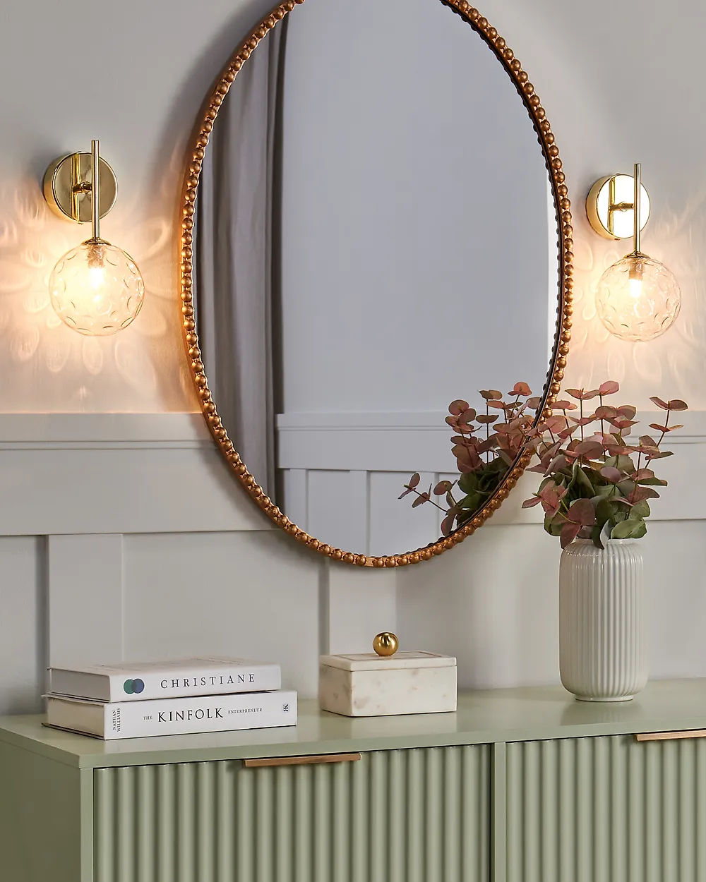 Wandlampe 2er Set ANADYR Glas Beige