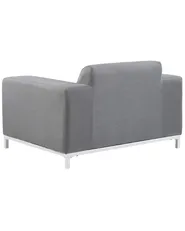 Gartensessel 2er Set ROVIGO Stoff Grau_816863