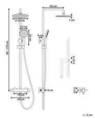 Mixer Shower Set with Rainshower PUYEHUE Black_1000075