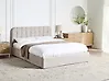 Bett mit Stauraum CHALLANS Chenillegewebe Taupe 160 x 200 cm
