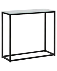 Konsolentisch DELANO Sicherheitsglas Marmor Optik / Schwarz_763430