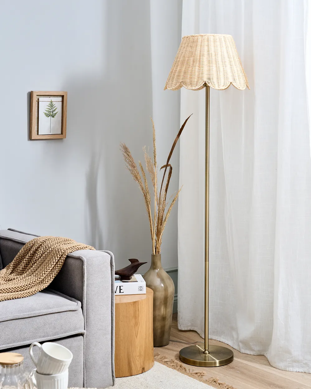 Stehlampe SALM Rattan Naturfarben_1037184