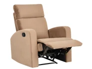 Sofa Set manuell verstellbar 3-Sitzer VERDAL Samtstoff Hellbraun_1081468