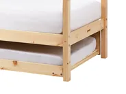 Kinderbett mit Ausziehbett Kiefernholz CRILLON 90 x 200 cm Hellbraun_961897