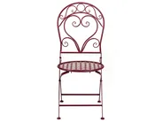 Bistro Set ALBINIA Metall Burgunderrot_1016245
