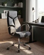 Office Chair FORMULA Faux Leather Grey_187651