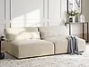 Modulsofa 2-Sitzer HELLNAR Samtstoff Hellbeige