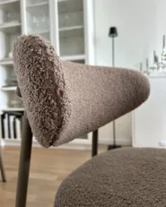 Set of 2 Dining Chairs UNITY Boucle Taupe_1063652