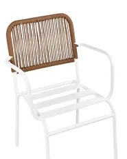 Set mit 8 Stühlen und Sitzkissen TACENO Metall Weiß_1007681