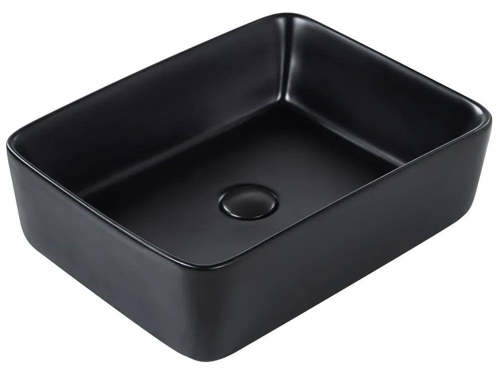 Aufsatzwaschbecken TRAVESIA 49 x 38 cm Keramik Schwarz