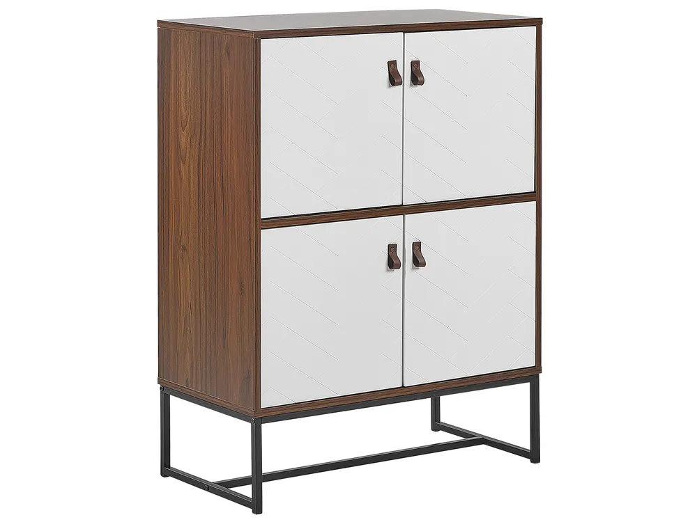 Schrank NUEVA Dunkelbraun / Weiß