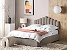 Bett mit Stauraum VINCENNES Samtstoff Taupe 160 x 200 cm