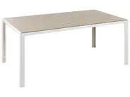 Gartentisch CATANIA 160 cm 91 cm Glas Beige_884010