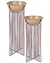Blumentopf mit Beinen 2er Set FICARIA 22 cm Metall Rosa