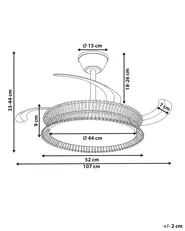 Plafondventilator met verlichting OLETA met afstandsbediening LED Wit_1124329