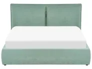 Bett mit Stauraum BAJONNA Samtstoff Mintgrün 160 x 200 cm_842841