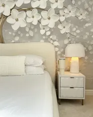 Bett mit Stauraum BLAGNAC Bouclé Cremeweiß 180 x 200 cm_978654