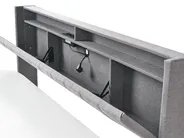 Bed with LED BEAULIEU Fabric Dark Grey 180 x 200 cm (EU Super King) with USB Port with Storage_993591