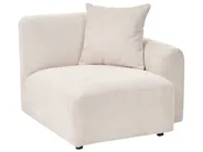 Modular Corner Sofa 3 Seater HEDE with Ottoman Fabric Light Beige Right Hand_1092171