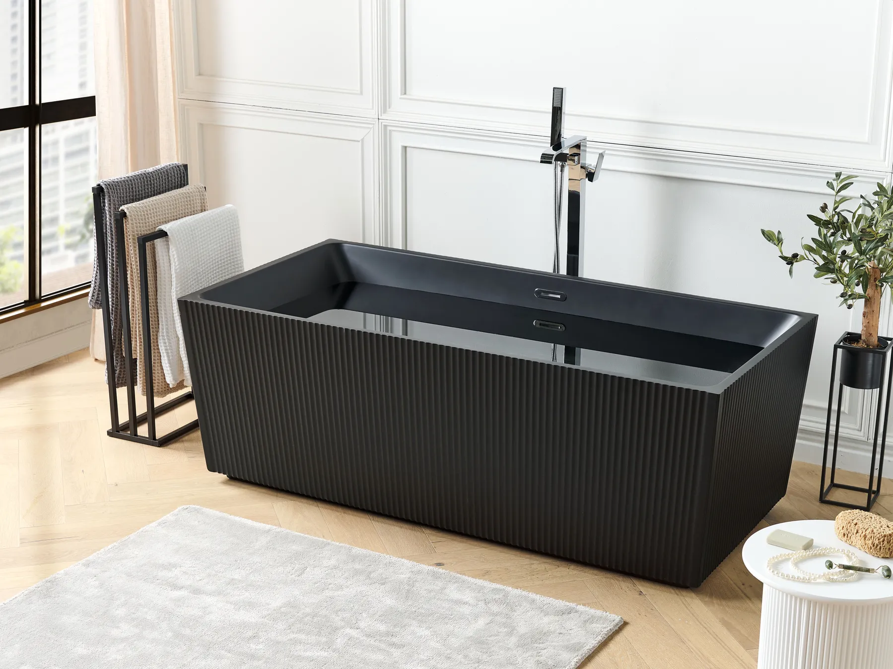 Freestanding Bathtub GOCTA 1700 x 800 mm Black_879284