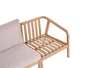 Garden Sofa with Ottoman 3 Seater RIVELLO Acacia Wood Light Brown_1156339