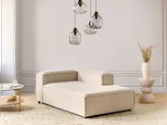 Linksseitige Chaiselongue ARDAL Stoff Beige_947785