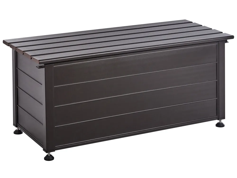 Storage Box CAMPALTO 113 cm 50 cm Metal Dark Brown_937907