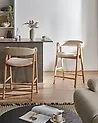 Set mit 2 Barstühlen DAY Bouclé Hellbraun / Hellbeige