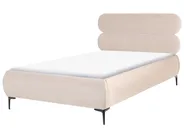 Bett mit Lattenrost Samtstoff LESSAY 120 x 200 cm Hellbeige_1124970